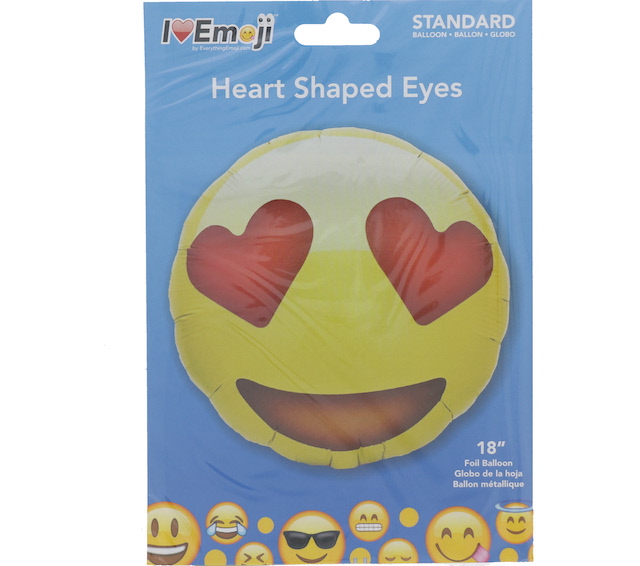 EMOJI HEART EYES FACE BALLOON  