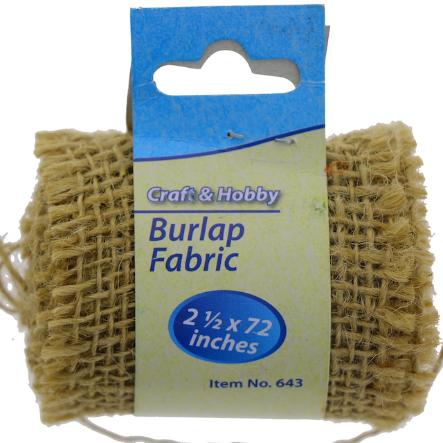 BURLAP FABRIC 2.5 X 72 INCHES  