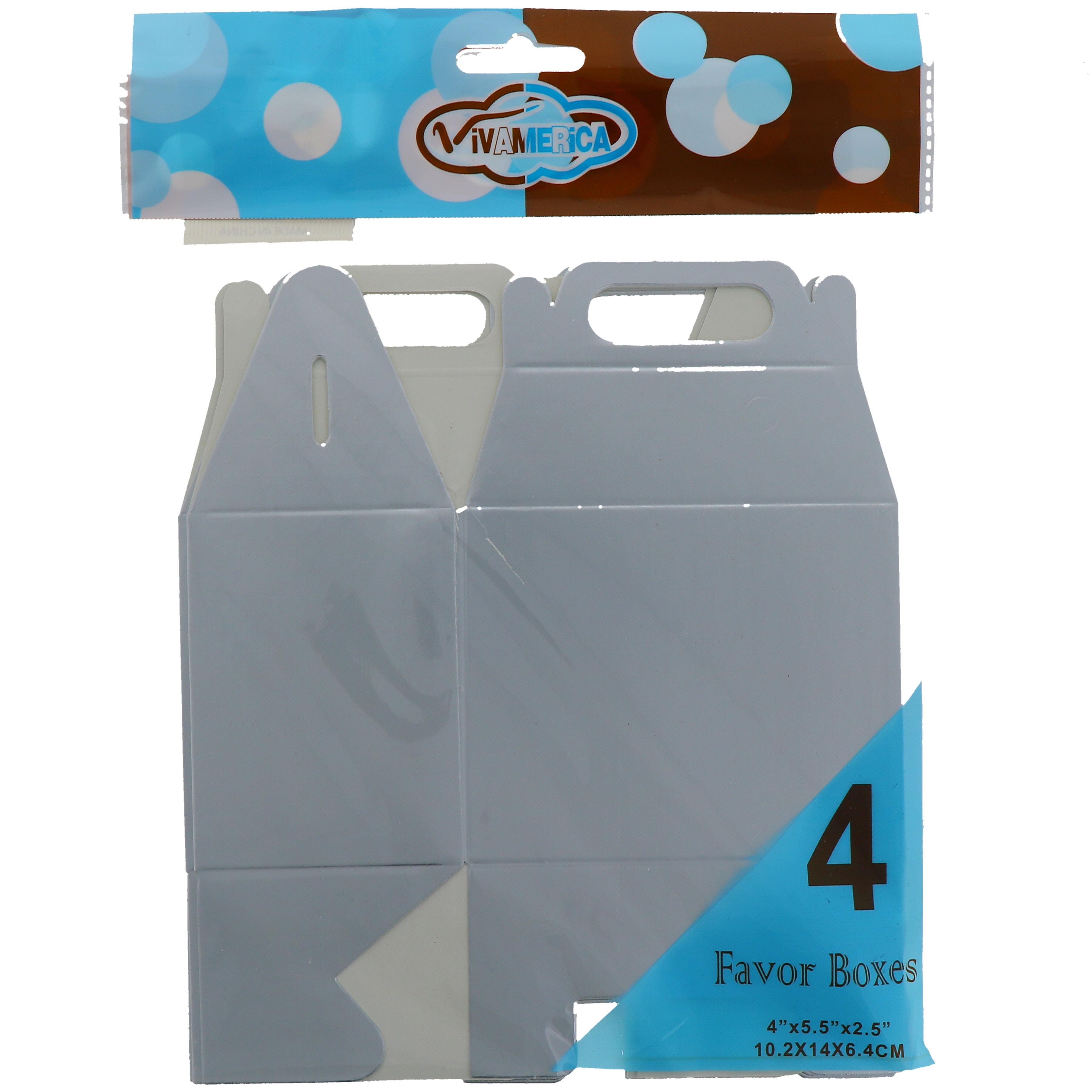 SILVER FAVOR BOX 4 PACK  