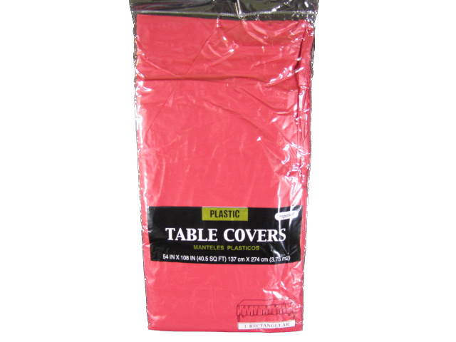 Red Party Table COVER Disposable Rectangle Tablecloth - Size 56 x 108 Inches  
