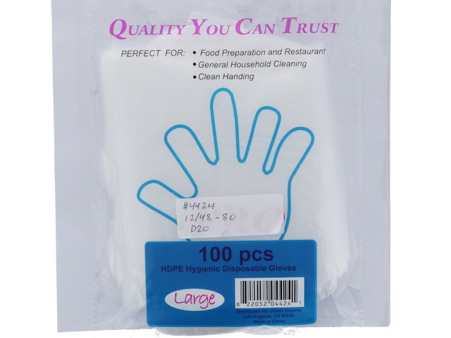 DISPOSIBLE GLOVES 100 COUNT  