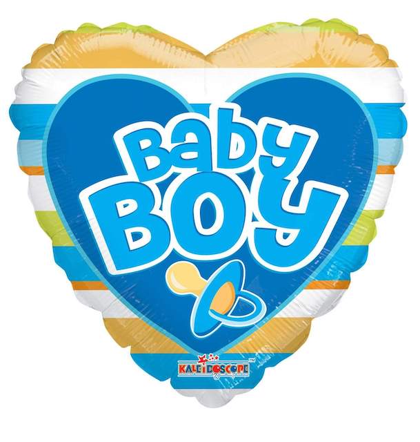 BABY BOY HEART GELLI BEANS BALLOON  