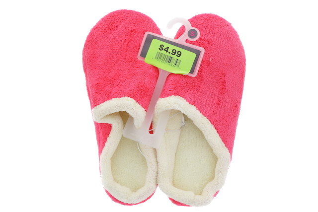 4.99 LADIES PINK SLIPPERS LARGE  