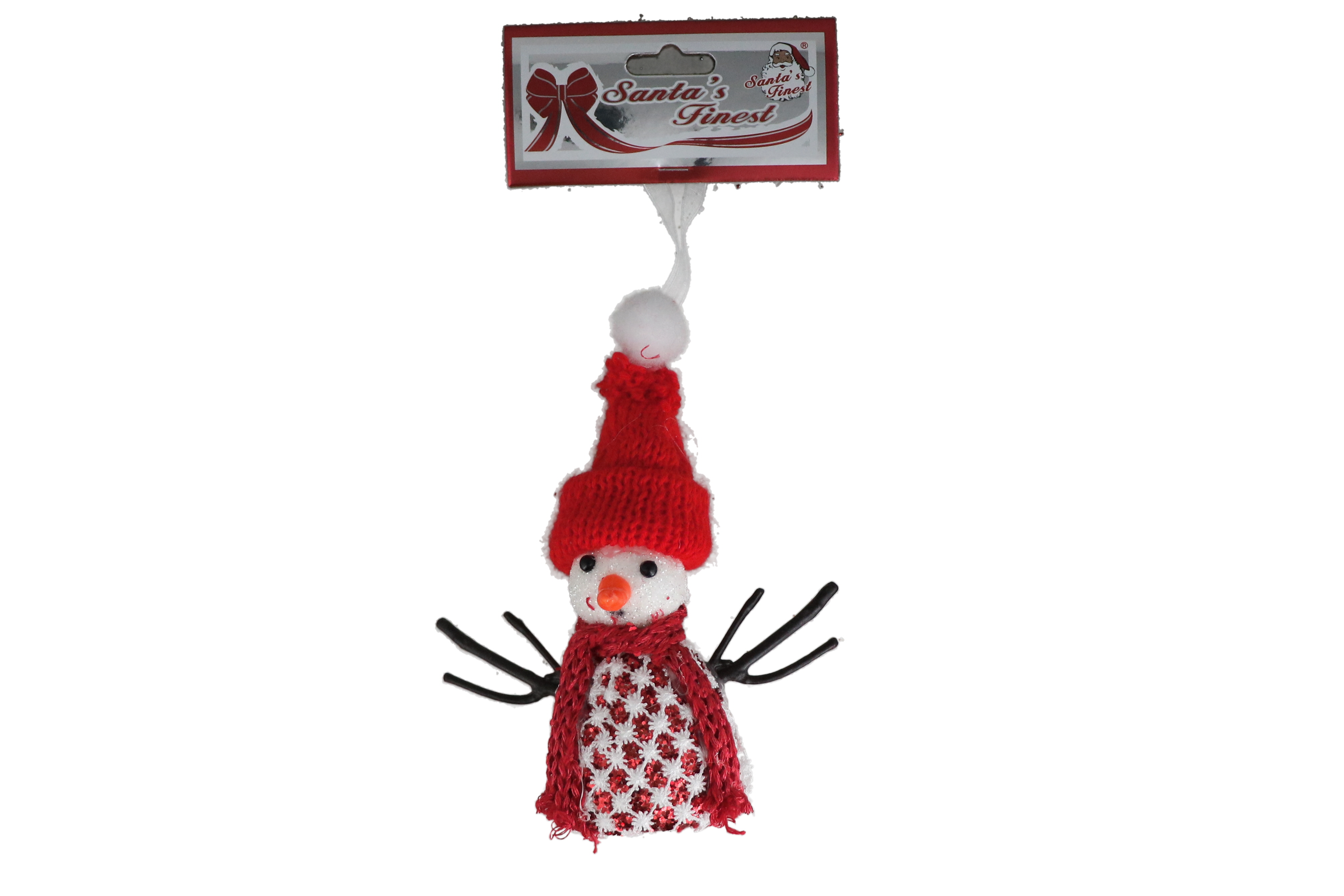 1.99 LACE SNOWMAN RED 3ASTD