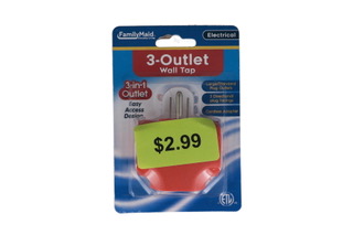 2.99 3 OUTLET WALL TAP  