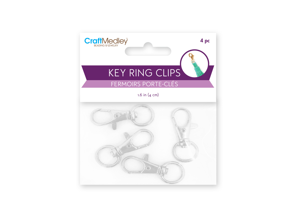 KEY RING CLIPS 4 PACK  