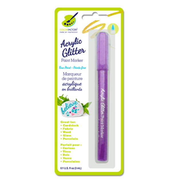 1.99 ACRYLIC GLITTER PURPLE PAINT MARKER  