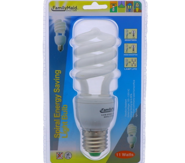 SPIRAL ENERGY SAVING LIGHT BULB 11 WATTS  