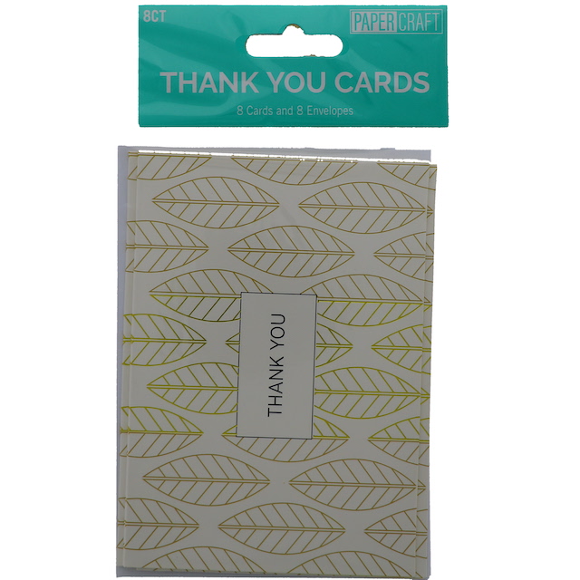 THANK YOU CARDS 8 PACK  