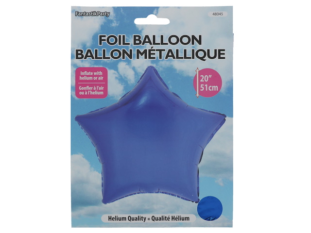 Dark Blue Star Shape Foil Mylar Balloon  