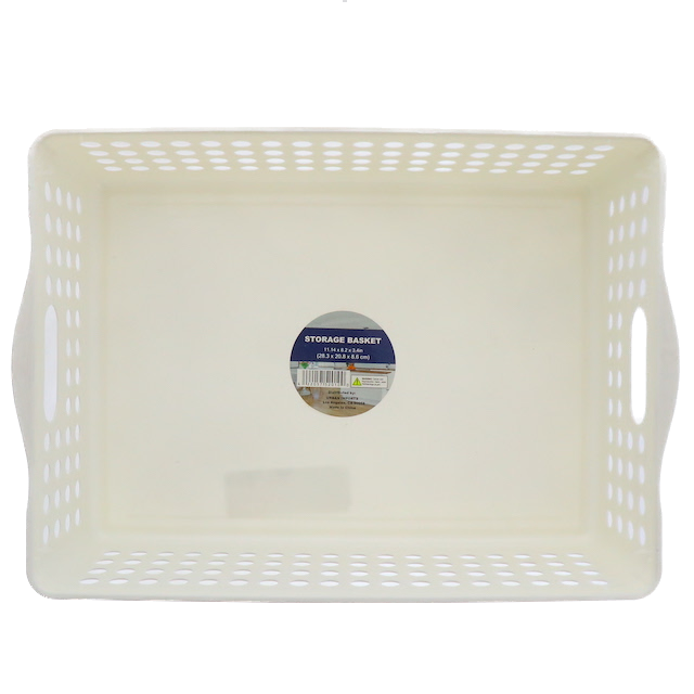 PLASTIC BASKET WITH HANDLES  