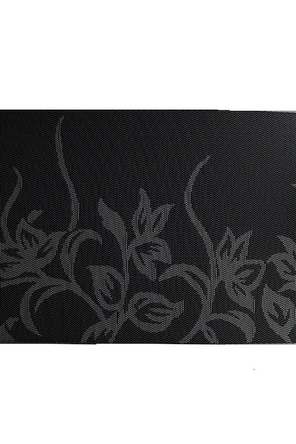 BLACK FLORAL PLACEMAT