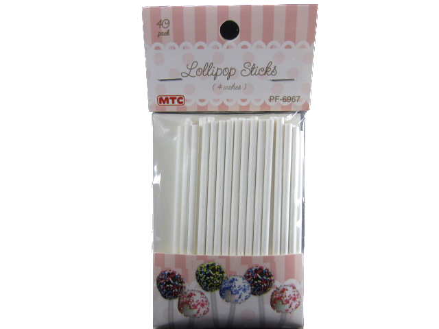LOLLIPOP STICKS 4 IN 40 PK  