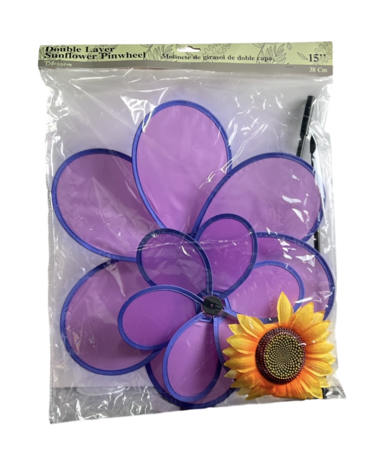2.99 SUNFLOWER PINWHEEL 15 INCH