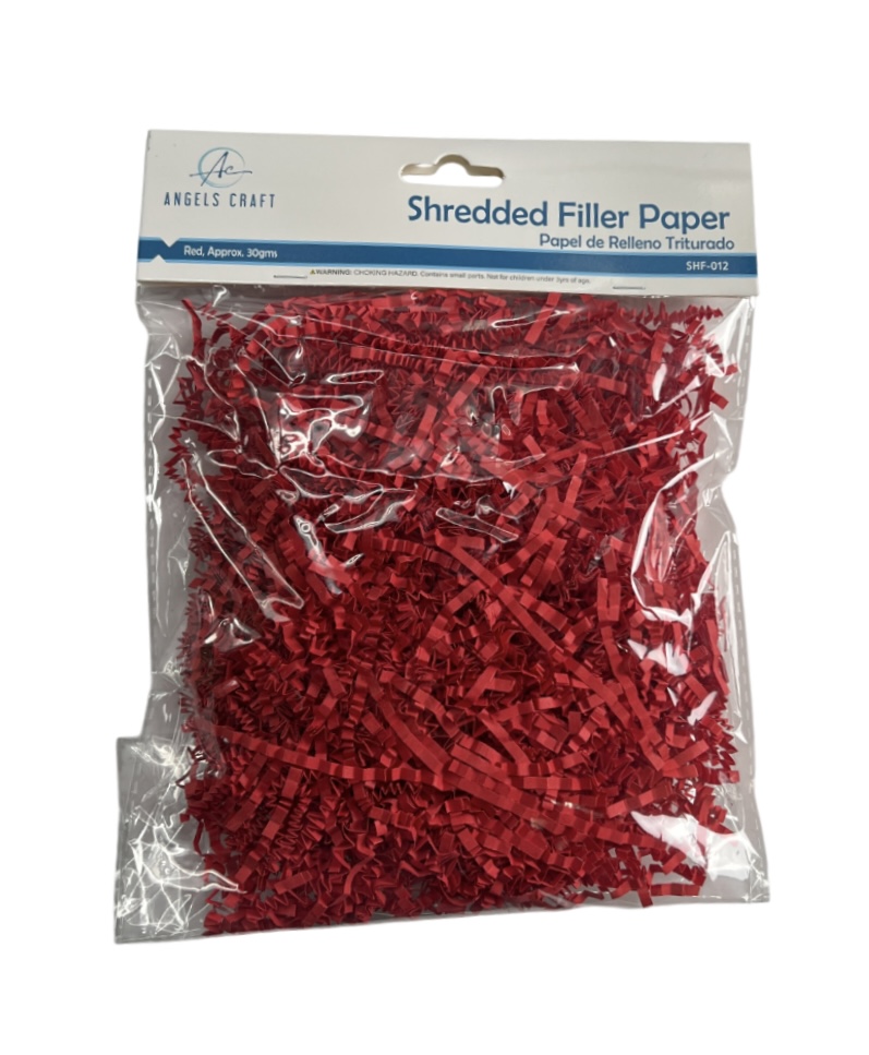 RED SHREDDED FILLER APPROX 30 GRAMS 