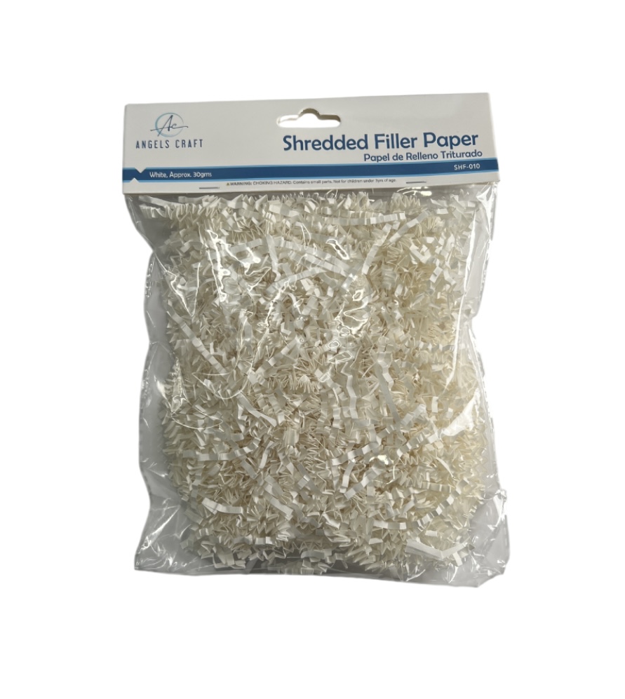 WHITE SHREDDED FILLER APPROX 30 GRAMS 