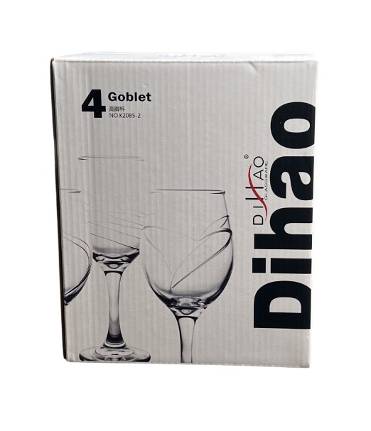 5.99 DIHAO 4 GLASS GOBLETS 