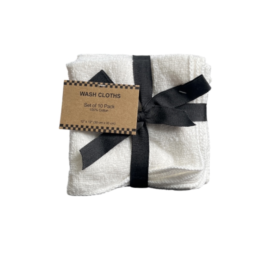 4.99 WASH CLOTHS SET OF 10 PACK