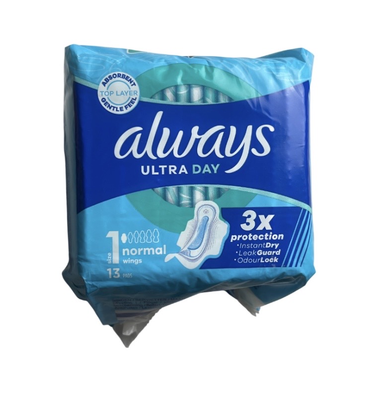 3.99 ALWAYS ULTRA DRY PADS 13 PACK 