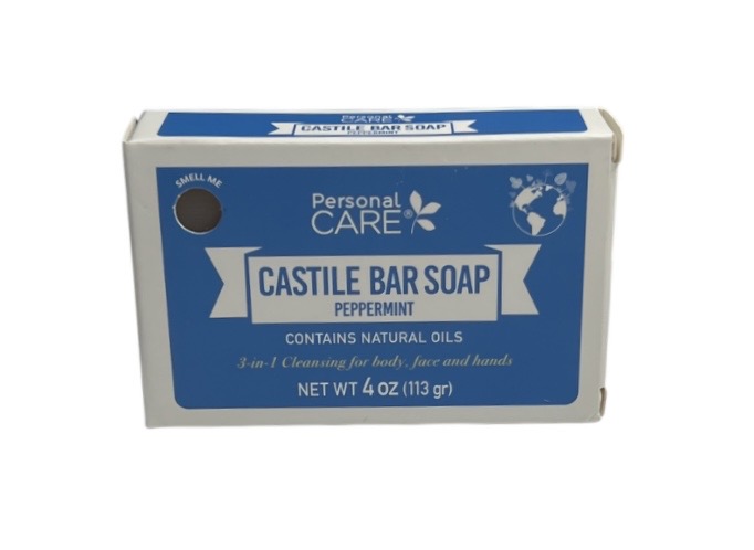 CASTILE BAR SOAP PEPPERMINT 4 OZ