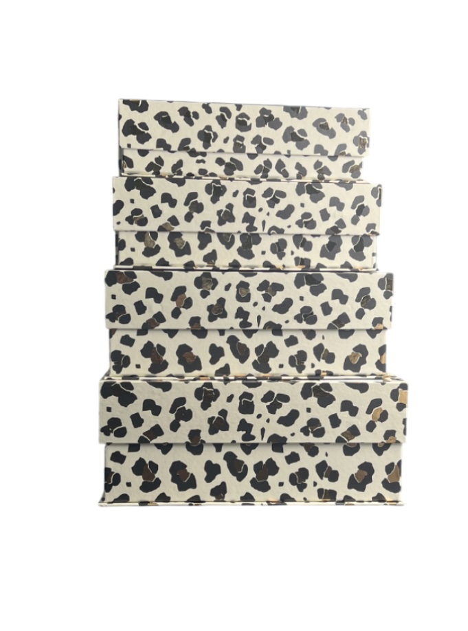 NESTED CHEETAH GIFT BOXES *PRICES VARY