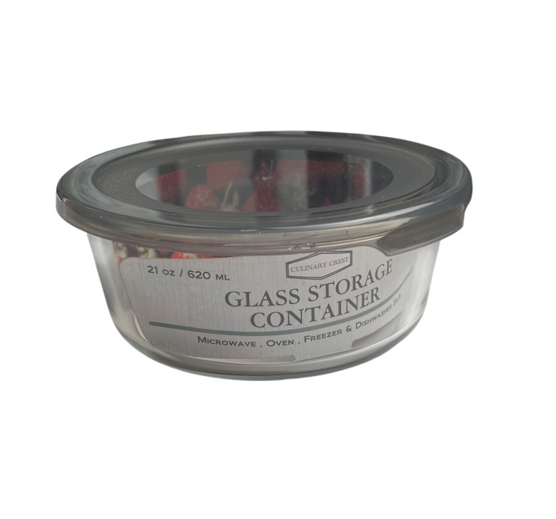 2.99 GLASS STORAGE CONTAINER 21 OZ 