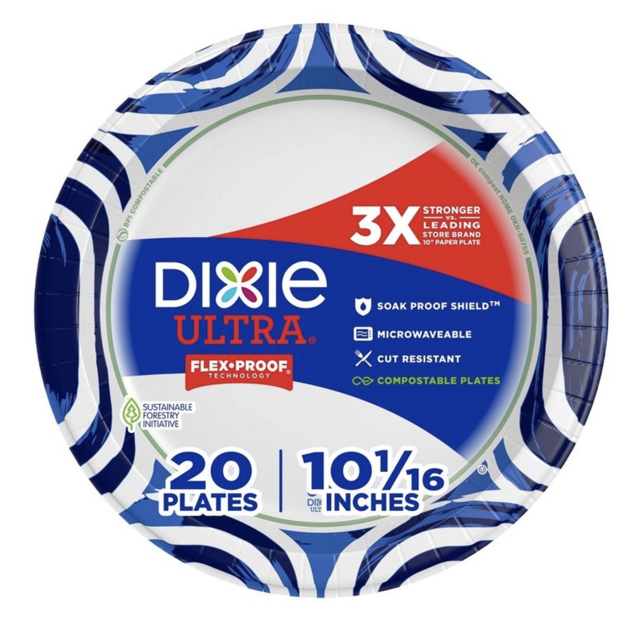 3.99 DIXIE ULTRA 20 PLATES 10 INCH