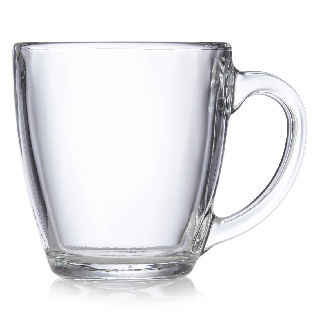 GLASS COFFEE MUG 11.7 OZ