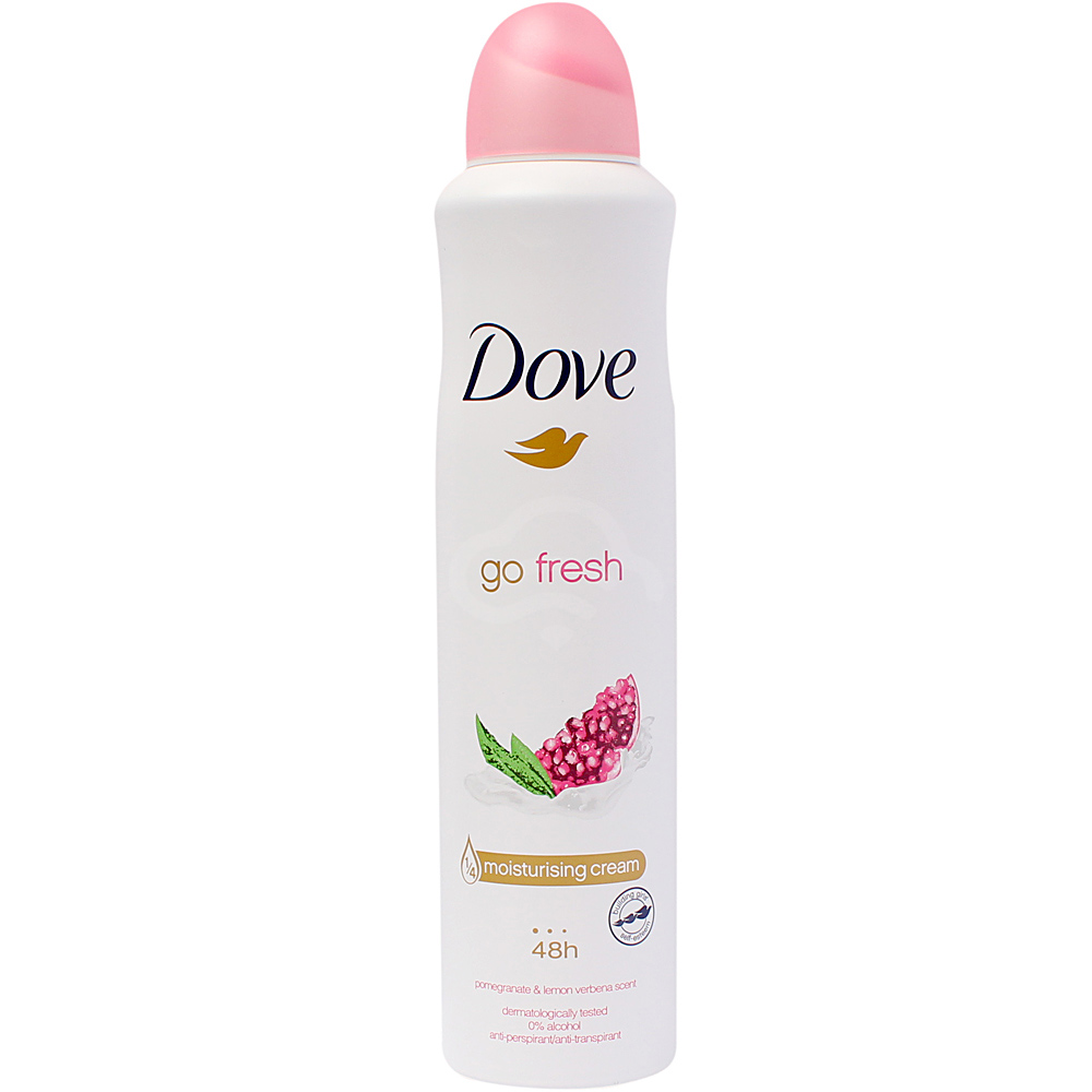 5.99 DOVE GO FRESH POMEGRANTE AND LEMON VERBANA SCENT MOUSTURISING CREAM 48 H 250 ML