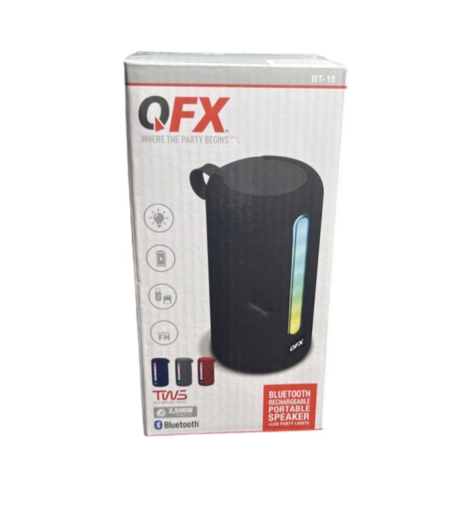 11.99 QFX BLUETOOTH PORTABLE SPEAKER 