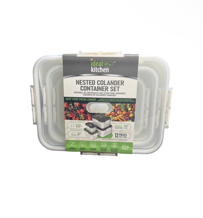 12.99 NESTED COLANDER CONTAINER SET 12 PCS