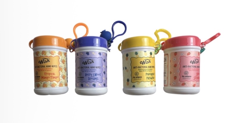 1.99 WISH ANTI BACTERIAL HADN WIPES KEYCHAIN