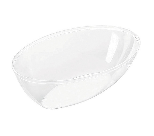 PLASTIC OVAL BOWL CLEAR 