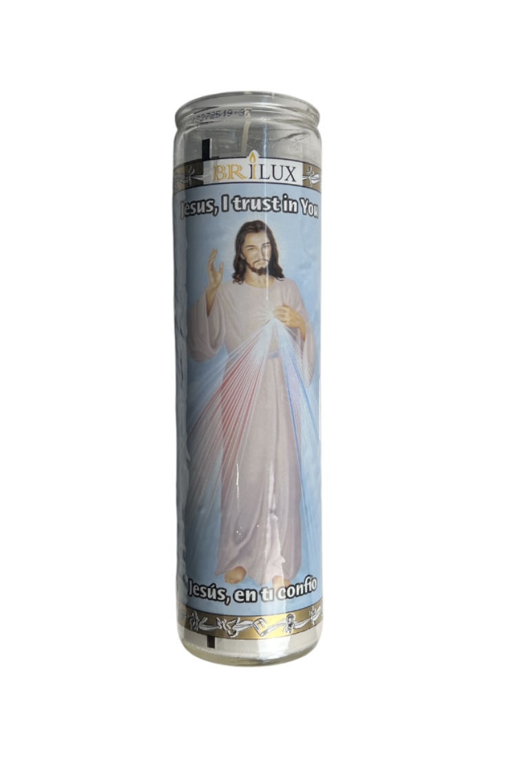 JESUS I TRUST IN YOU RELIGIOUS CANDLE 