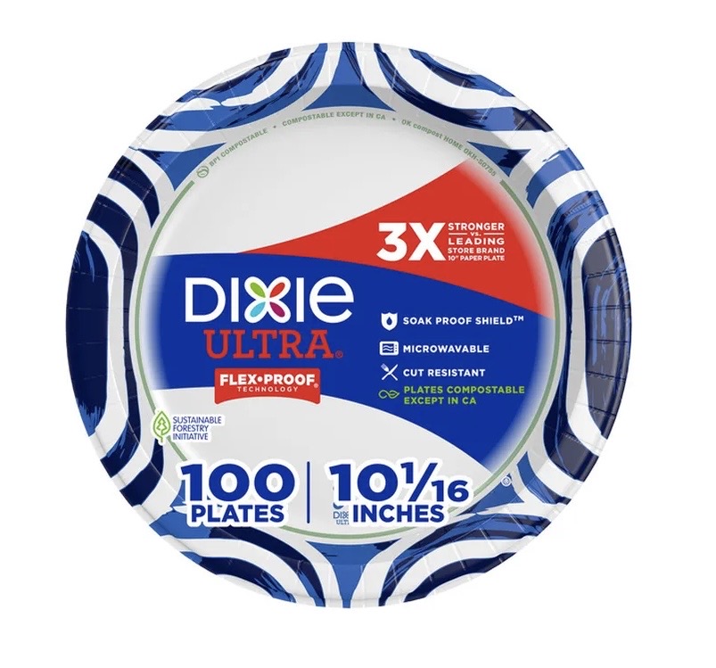 12.99 DIXIE ULTRA 100 PLATES