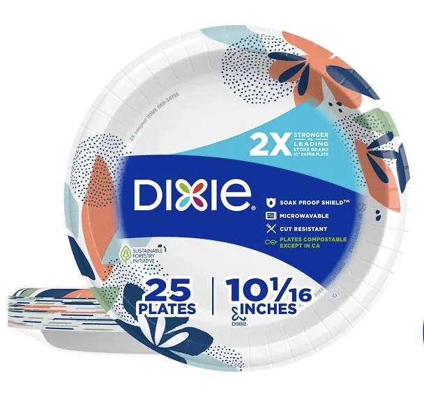 3.99 DIXIE 25 PLATES