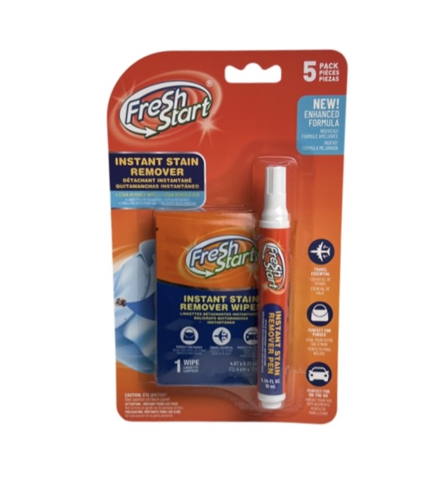 2.99 FRESH START 5 PACK INSTANT STAIN REMOVER