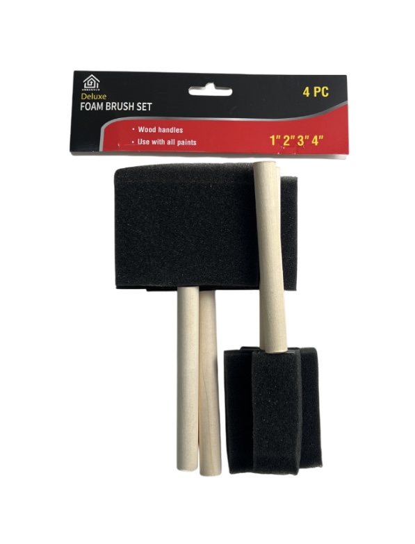 DELUXE FOAM BRUSH SET 4 PCS 
