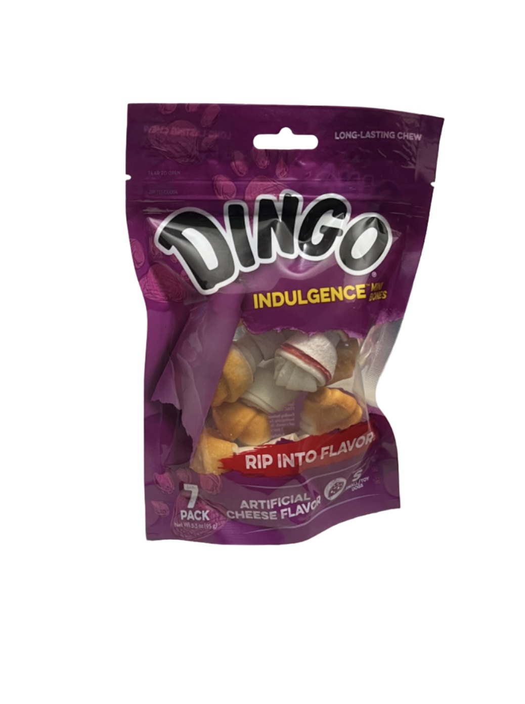 3.99 DINGO RIP INTO FLAVOR CHEESE FALVOR DOG TREAT