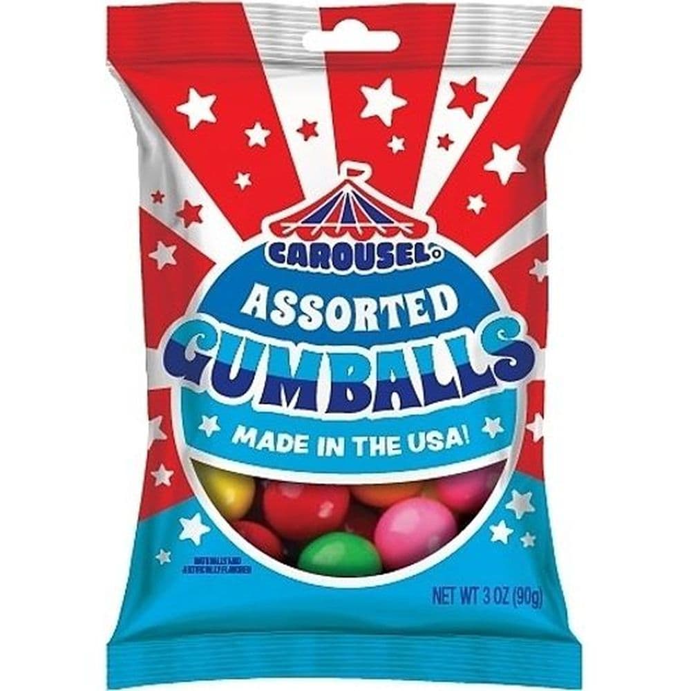 2.49 CAROUSEL ASSORTED MINI GUMBALLS 3.6 OZ