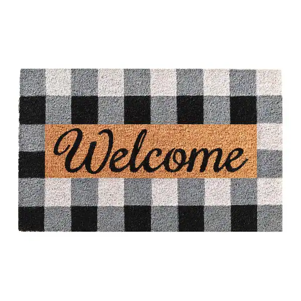 6.99 CHECKERS WELCOME DOORMAT 