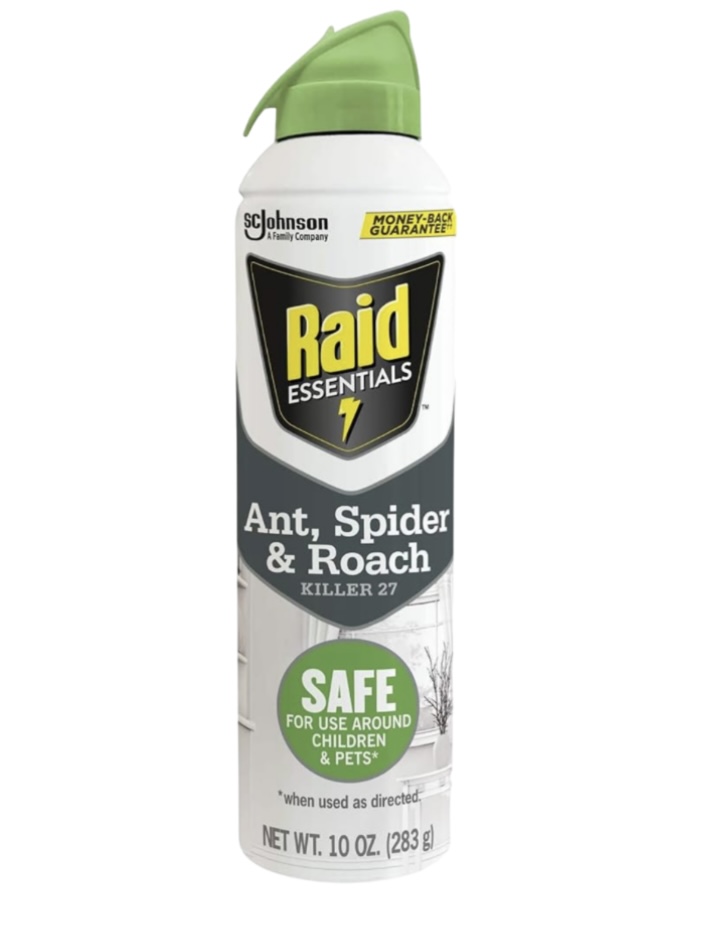 4.99 RAID ESSENTIALS ANT, SPIDER AND ROACH QUICKLY KILLS INSECTS