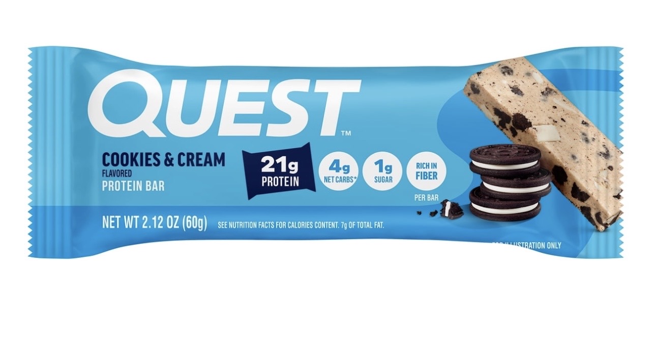 3.49 QUEST COOKIES AND CREAM PROTEIN BAR 2.12 OZ