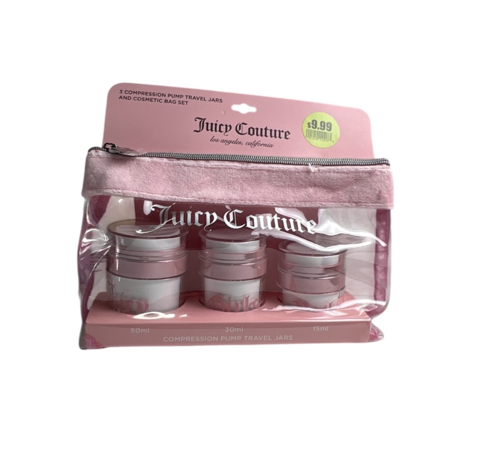 9.99 JUICY COUTURE TRAVEL JARS 