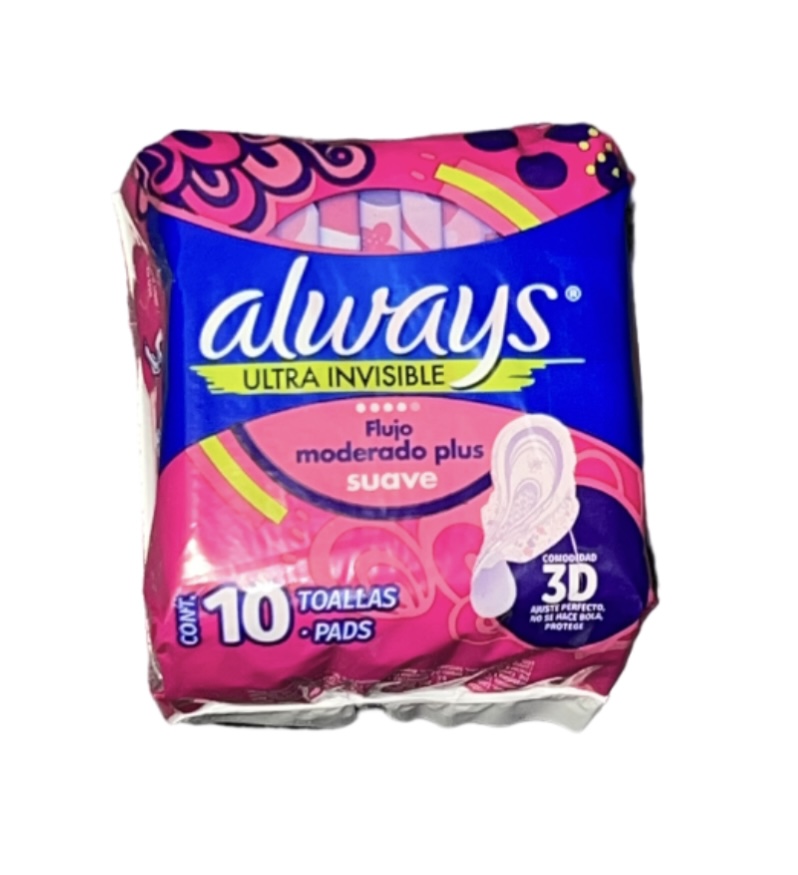 2.99 ALWAYS ULTRA THIN PADS 10 PACK