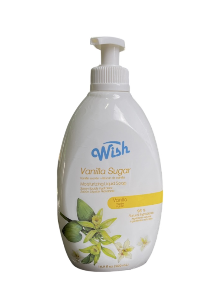 1.99 WISH VANILLA SUGAR LIQUID SOAP 16.9 FL OZ