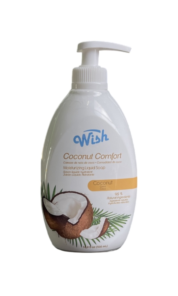 1.99 WISH COCONUT COMFORT LIQUID SOAP 16.9 FL OZ 