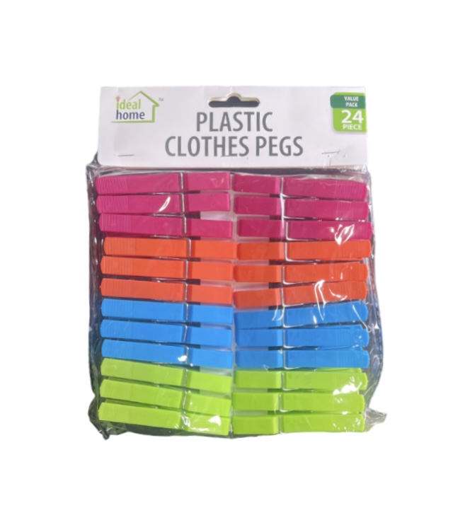 PLASTIC CLOTHING PIN PEGS 24 PCS