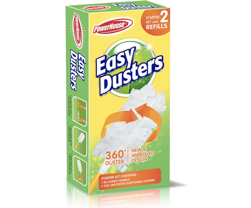 1.99 POWER HOUSE EASY DUSTERS 2 REFILLS 360 DEGREES DUSTERS 