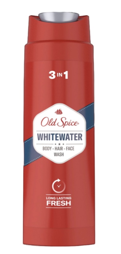 3.99 OLD SPICE WHITE WATER 3 IN 1 BODY HAIR FACE WASH 